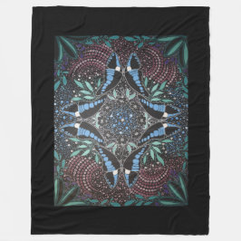 Blue Triangle Butterfly Australian Indigene Kunst Fleecedecke