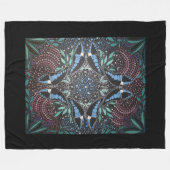 Blue Triangle Butterfly Australian Indigene Kunst Fleecedecke (Vorderseite (Horizontal))