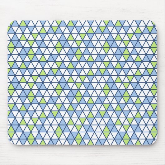 Blue Triangles Pattern Mouse Pad Mousepad (Vorne)