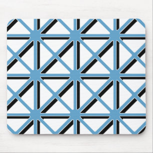 Blue Triangles Pattern Mousepad
