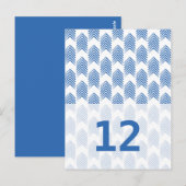 Blue Tribal Arrows Tischnummer Postcard (Vorne/Hinten)