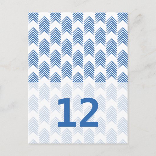 Blue Tribal Arrows Tischnummer Postcard (Vorderseite)