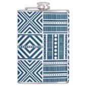 Blue Tribal Art Flachmann (Vorderseite)