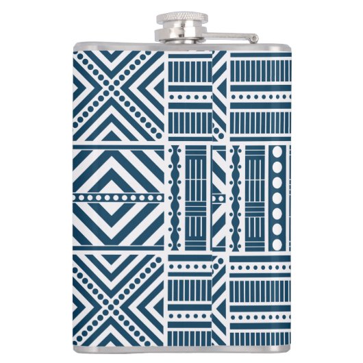 Blue Tribal Art Flachmann (Rückseite)