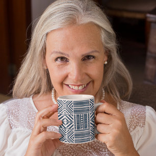 Blue Tribal Art Kaffeetasse