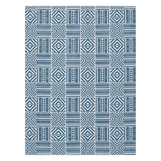 Blue Tribal Art Tischdecke (Vorderseite)