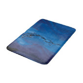 Blue Tribal Dolphin Badematte (Schrägansicht)