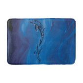 Blue Tribal Dolphin Badematte (Vorderseite)