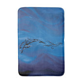 Blue Tribal Dolphin Badematte (Vorderseite Vertikal)