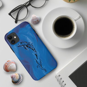 Blue Tribal Dolphin Case-Mate iPhone Hülle