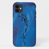 Blue Tribal Dolphin Case-Mate iPhone Hülle (Rückseite)