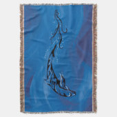 Blue Tribal Dolphin Decke (Vorderseite Vertikal)