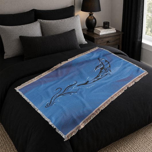 Blue Tribal Dolphin Decke