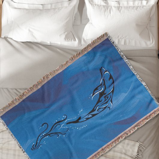 Blue Tribal Dolphin Decke
