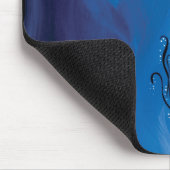 Blue Tribal Dolphin Mousepad (Ecke)
