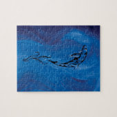 Blue Tribal Dolphin Puzzle (Horizontal)