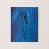 Blue Tribal Dolphin Puzzle (Vertikal)