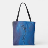 Blue Tribal Dolphin Tasche (Rückseite)