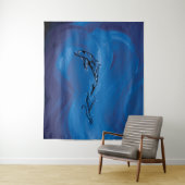 Blue Tribal Dolphin Wandteppich (Beispiel)