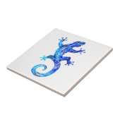 Blue Tribal Gecko Fliese (Seite)