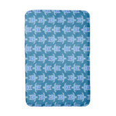 Blue Tribal Honu Sea Turtles Badematte (Vorderseite Vertikal)