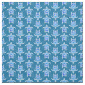 Blue Tribal Honu Sea Turtles Stoff (Muster)