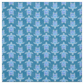 Blue Tribal Honu Sea Turtles Stoff (Muster)