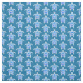 Blue Tribal Honu Sea Turtles Stoff (Muster)