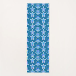 Blue Tribal Honu Sea Turtles Yogamatte