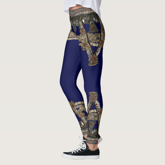 Blue Tribal Kuchi Belly Tanz Yoga Leggings (Links)