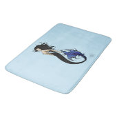 Blue Tribal Mermaid Badematte (Schrägansicht)