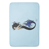 Blue Tribal Mermaid Badematte (Vorderseite Vertikal)