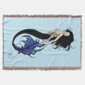 Blue Tribal Mermaid Decke (Vorderseite)