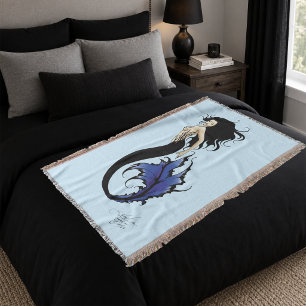 Blue Tribal Mermaid Decke