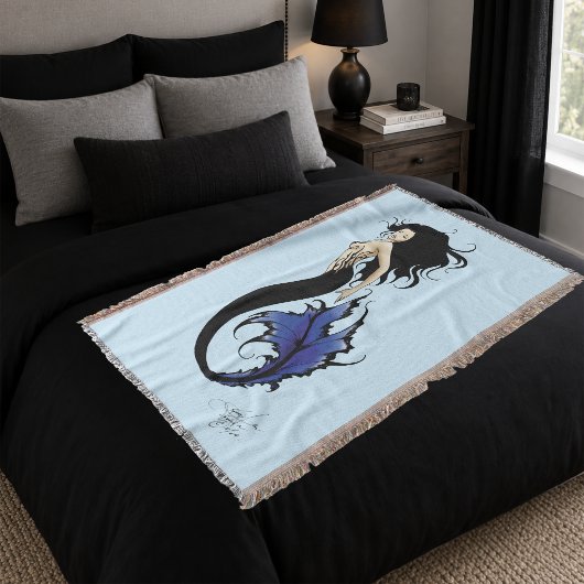 Blue Tribal Mermaid Decke