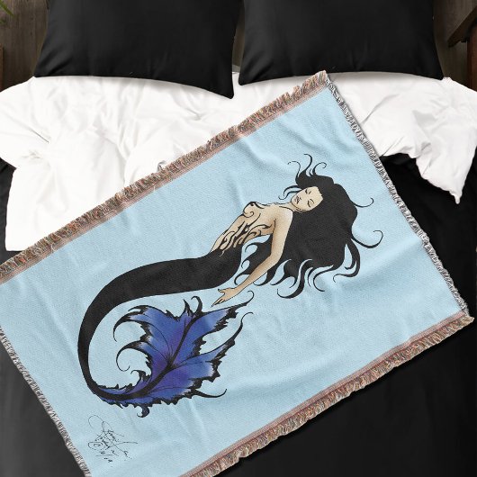 Blue Tribal Mermaid Decke