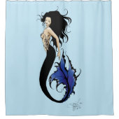 Blue Tribal Mermaid Duschvorhang (Vorderseite)