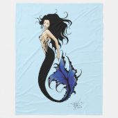 Blue Tribal Mermaid Fleecedecke (Vorderseite)