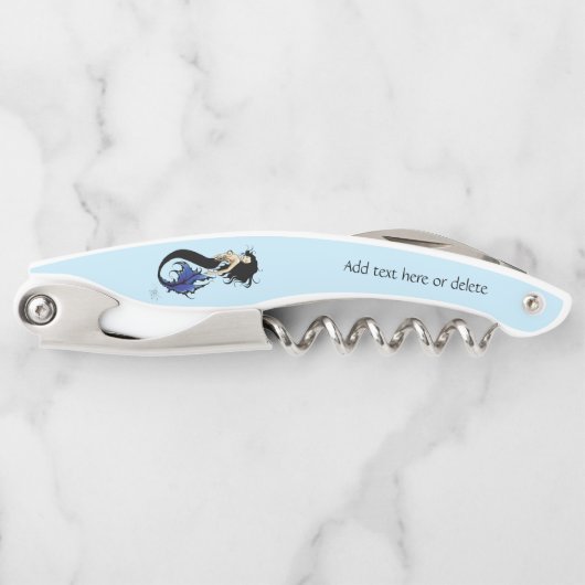 Blue Tribal Mermaid Kellnermesser (Vorderseite)