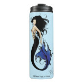Blue Tribal Mermaid Thermosbecher (Vorderseite)