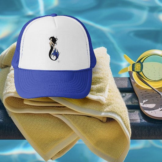 Blue Tribal Mermaid Truckerkappe