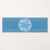 Blue Tribal Sea Turtle Yoga Mat Yogamatte (Vorderseite (Horizontal))