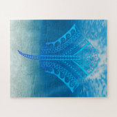 Blue Tribal Stingray Puzzle (Horizontal)