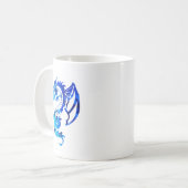 Blue Tribal Tattoo Dragon Kaffeetasse (Vorderseite Links)