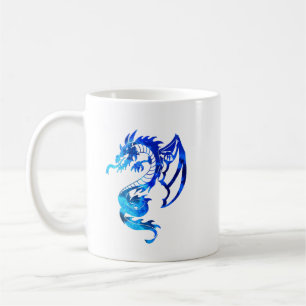 Blue Tribal Tattoo Dragon Kaffeetasse