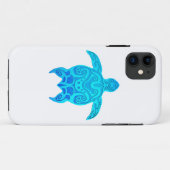 Blue Tribal Turtle Case-Mate iPhone Hülle (Rückseite (Horizontal))