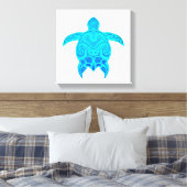 Blue Tribal Turtle Leinwanddruck (Insitu (Schlafzimmer))