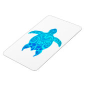 Blue Tribal Turtle Magnet (Linke Seite)