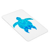 Blue Tribal Turtle Magnet (Rechte Seite)