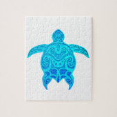 Blue Tribal Turtle Puzzle (Vertikal)
